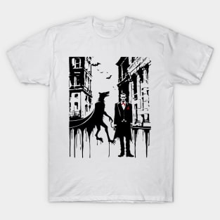 Dracula with Demon Dog T-Shirt